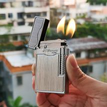 JT. Dunant Paris Feuerzeug Dual Fire Classic Loud Reines Kupfer Aufblasbare Side Slip Ignition Zigarette Zigarettenanzünder für Raucher