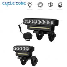 Luce anteriore per bici ricaricabile USB 120dB clacson per bici da ciclismo impermeabile 6 modalità di illuminazione luce anteriore per campanello per bicicletta facile da installare