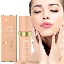 Liquid Face Foundation LSF 50, Temperaturänderung, hohe Deckkraft, Make-up-Basis, wasserfeste, feuchtigkeitsspendende Foundation, Kosmetik-Make-up