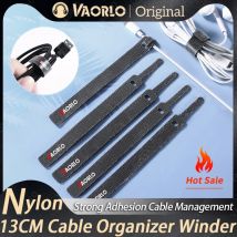 VAORLO Rilasciabile Cavo Organizzatore Cravatte Mouse Auricolari Gestione Filo Cavi Nylon Cravatte Riutilizzabili Loop Hoop Nastro Cravatta Cravatta