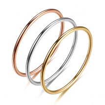 1MM Dünne Edelstahl Silber Farbe Paar Ring Einfache Mode Rose Gold Farbe Finger Ring Für Frauen Charme Schmuck geschenke