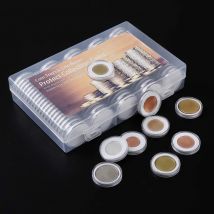 100Pcs Clear Coin Capsule Holder Case With Adjustment Pad Transparent Commemorative Collectable Coin Storage Collection Supplies