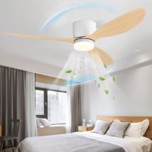 Moderne LED-Deckenventilatorleuchten, dekorative Lichter für niedrige Böden mit Fernbedienung, Heimbeleuchtung mit Ventilatoren in Schlafzimmern und Häusern