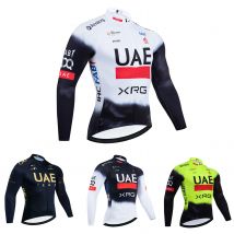 Hochwertige Fahrradbekleidung UAE Radtrikot Langarm Windjacke Bike Maillot Ropa Ciclismo Fahrradtrikot Tops 3 Taschen