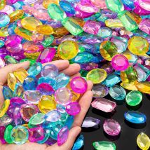 30PCS Pirate Treasure Jewels Acrylic Diamond Gems Party Favors For Kids Birthday Halloween Gifts Small Toys Classroom Prizes