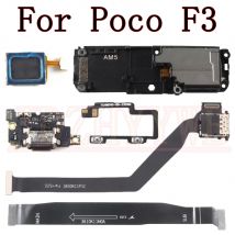 USB Lade Port Bord Für Xiaomi Poco F3 M2012K11AG Unten Hörer Lautsprecher Power Volumen SIM Reader Motherboard Flex Kabel