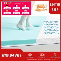 Coprimaterasso ROYGBIV con rivestimento in gel di durezza H2/H3 per comfort e scarico della pressione, copriletto 7 cm di altezza, versatile