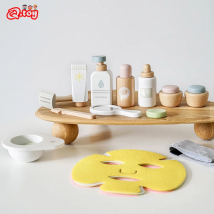 Holz vorgeben spielen Kinder Gesichts maske Make-up Set Nachahmung Schönheit Mode Spielzeug Kosmetik Set Lernspiel zeug für Mädchen Geschenk