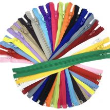 5 Stück # 5 Nylon-Spiralreißverschlüsse mit offenem Ende (30–70 cm), zum Nähen von Nylon-Reißverschlüssen, 20 Farben