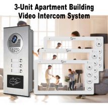 Videocitofono domestico a 3 unità per appartamenti citofono residenziale campanello videocitofono con sblocco della scheda RFID