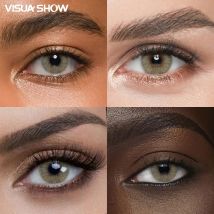 VISUASHOW 1 Paar Hidrocor Farbige Kontaktlinsen mit Sehstärke für Halbjahresgebrauch, Natürlicher Look für Tägliches Dating und Make-up