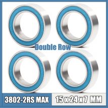 4 Stück 3802-2rs max Lager 15*24*7mm zweireihige Voll kugeln Fahrrad aufhängung Drehzapfen Ersatzteile 3802 2rs Kugellager