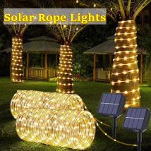 LED striscia solare corda tubo fata luce ad energia solare ghirlanda stringa luce decorazioni natalizie per giardino esterno prato albero recinzione cortile