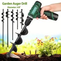 1pc Fioriera Giardino Coclea Punta da trapano a spirale Piantagione Foro Scavatrice Punta da trapano Cortile Giardinaggio Piantagione Foro Scavatrice Terreno Sciolto Strumento