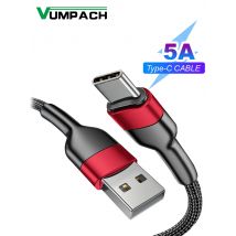 Fast usb c 5A type c cable Fast Charging Data Cord Charger usb cable c For Samsung s21 s20 A51 xiaomi mi 10 redmi note 9s 8t