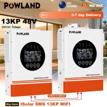 Inverter Solare Ibrido POWLAND 13000W 48V 220V con Ingresso PV Massimo 18KW e Regolatore Solare MPPT 120A, Funzionante Senza Batteria