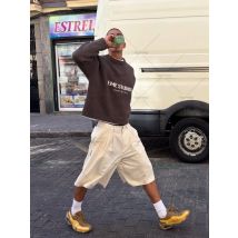 Suéter sencillo y holgado cálido para mujer, moda americana, nuevo suéter con Bordado de letras, suéter de gran tamaño para hombre