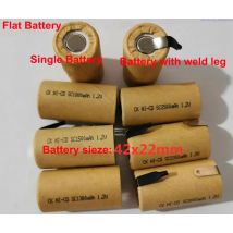 ALLCCX Ni-Cd, Ni-Mh SC battery 1.2V 1200mAh, 1300mAh, 1500mAh, 1800mAh, Single battery, Flat or with Weld Leg