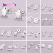 Verschiedene Modelle Ohrringe aus echtem 925er Silber, modischer Weihnachtsschmuck, Geschenk für Frauen und Mädchen, Hochzeit, Party, eleganter Schmuck