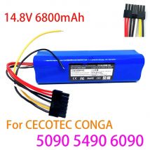 Batería INR18650 para Robot aspirador, Pila de 14,8 V y 6800mAh para aspiradora robótica Cecotec Conga 5090, 5490 y 6090, novedad