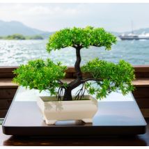 Piante artificiali Bonsai Piccolo albero Simulazione Piante in vaso Fiori finti Tavolo Ornamenti in vaso per Hotel Giardino Decorazioni per la casa pianta