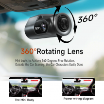 Dahua HD Dash Cam M2 per driver Uber 2025 Nuovo lancio Registratore per auto con visione notturna GPS Dash Cam con monitor di parcheggio