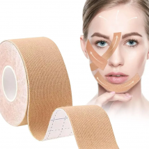 2,5 CM * 5 M Kinesiologie Tape Für Gesicht V Linie Hals Augen Heben Falten-entferner Aufkleber Band Gesichts hautpflege Werkzeug Elastische Bandage