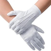 4 pezzi guanti di cotone bianco uomo smoking formale guanti uniformi guardia d'onore cerimonia di sfilata costume cosplay moneta gioielli guanti da maggiordomo
