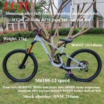 CAMP/LUTU Aluminiumlegierung, vollständig stoßdämpfendes Offroad-Mountainbike mit vier Gliedern und weichem Heck M6100-12 Speed MT200 Ölscheibe BOOST
