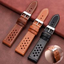 Cinturino in pelle di vacchetta artigianale 18mm 20mm 22mm Cinturino per orologio in pelle marrone nero vintage per braccialetti traspiranti Seiko Premium