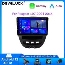 Android 12 Autoradio für Peugeot 2005 Toyota Aygo Citroen C1 2013-2016 2din Multimedia-Video-Player Carplay Auto-Stereo-Head-Unit