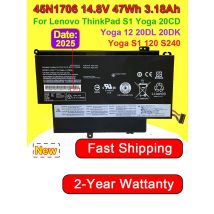 For Lenovo ThinkPad Yoga S1 120 S240 20CD/20C0 Yoga 12 20DL/20DK Pro 45N1705 45N1707 45N1704 45N1706 Laptop Battery 14.8V 47Wh