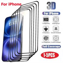 1-5 szt. Szkło Hartowane Pełne Pokrycie Ekranu do iPhone 15 16 14 Pro Max 11 12 13 Pro Max XR X XS Max Mini 16 15 Plus 16E Folia Ochronna na Ekran