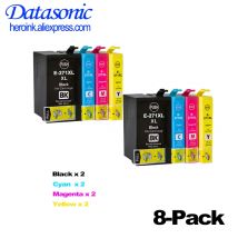 8x kompatible Epson 27 27XL Tintenpatronen für Epson WorkForce WF-7710 WF-7720 WF-7210 WF-7610 WF-3620 WF-3640 WF-7110 WF-7620