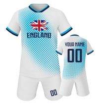 Custom England Football Jersey for Kids Personalized Name Number Soccer Uniform Youth Team Training Outfit for Boys Girls Fans