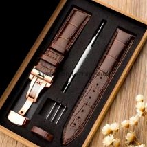 Per Tissot Seiko cinturino in vera pelle di vitello cinturino per orologio con chiusura a farfalla in coccodrillo 12/13/14/15/16/17/18/19/20/22mm 24mm
