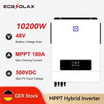 ECGSOLAX 10.2KW Inverter solare ibrido 48V 230V MPPT con controller di carica 180A 500VDC Onda sinusoidale pura Off-Grid Inverter ibrido PV