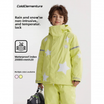 Elemento freddo ​ Giacche da sci riflettenti ad alta visibilità per bambini Set completo impermeabile isolato per ragazzi e ragazze Tavola singola/doppia all'aperto ​