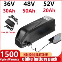 48v 45ah Ebike Hailong batería Velo 48v bicicleta eléctrica Cham Rider 36 52v60 72v 20 25 30ah 35 40 45ah 50 60ah 2000w batería