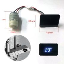 Digitalanzeige Duschwand Hydrogenerator Micro Hydro Generator Graues Duschsystem Set Zubehör Wasserhahn Ersatzteile