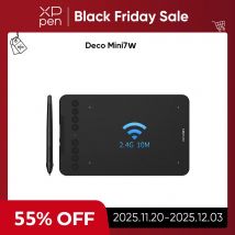 Tavoletta grafica wireless XPPen Deco Mini7W Tavoletta grafica da 7 * 4 pollici con 60 livelli di inclinazione 8192 per Windows Mac Android Art Design