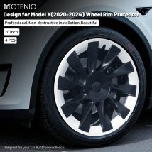 20 Inch Rim Wheel Hub Protection Patch Protectors for Tesla Model Y（2020-2024）ABS Wheel Guard Covers Accessories Auto Exterior