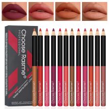 Twelve Matte Lipliner Lipstick Color Resistant Waterproof Easy Makeup Lipstick Pencil Set