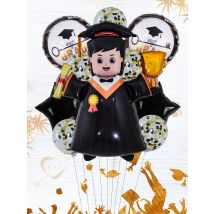 10 Stück Arzt Folienballons Transparent Konfetti Latexballon Glückwunsch Abschlussballon Set Abschlussfeier Dekorationen