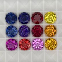 Mosanga Lab Created Royal Blue Sapphire Gemstone 3-12mm Lab Grown Yellow Orange Purple Sapphire Price Per Carat