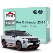 12Pcs Cars Accessories For Mitsubishi Outlander IV MK4 4 2022 2023 2024 Canbus Dome License Plate LED Interior Light Bulb Kit