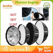 GODOX S65T S85T S120T Stile ombrello Installazione rapida Studio Argento Piatto di bellezza grandangolare Griglia a nido d'ape per la fotografia