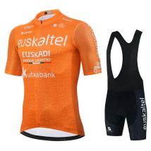 Conjunto de Jersey de Ciclismo del equipo Euskaltel Euskadi, Ropa de Ciclismo para hombre, traje para bicicleta de carretera, pantalones cortos con pechera, Maillot, 2025