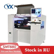 Lager in EU Elektronische Komponenten, Der Maschine 8 Köpfe LED Chip Mounter Maschine mit Voll-automatische Feeder und HD kameras