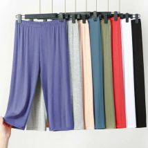 XL-8XL Damen-Schlafhose, lässig, locker, Pyjamahose, Loungewear, 3/4-Länge, Sommer-Schlafanzug, weibliche Pantalones